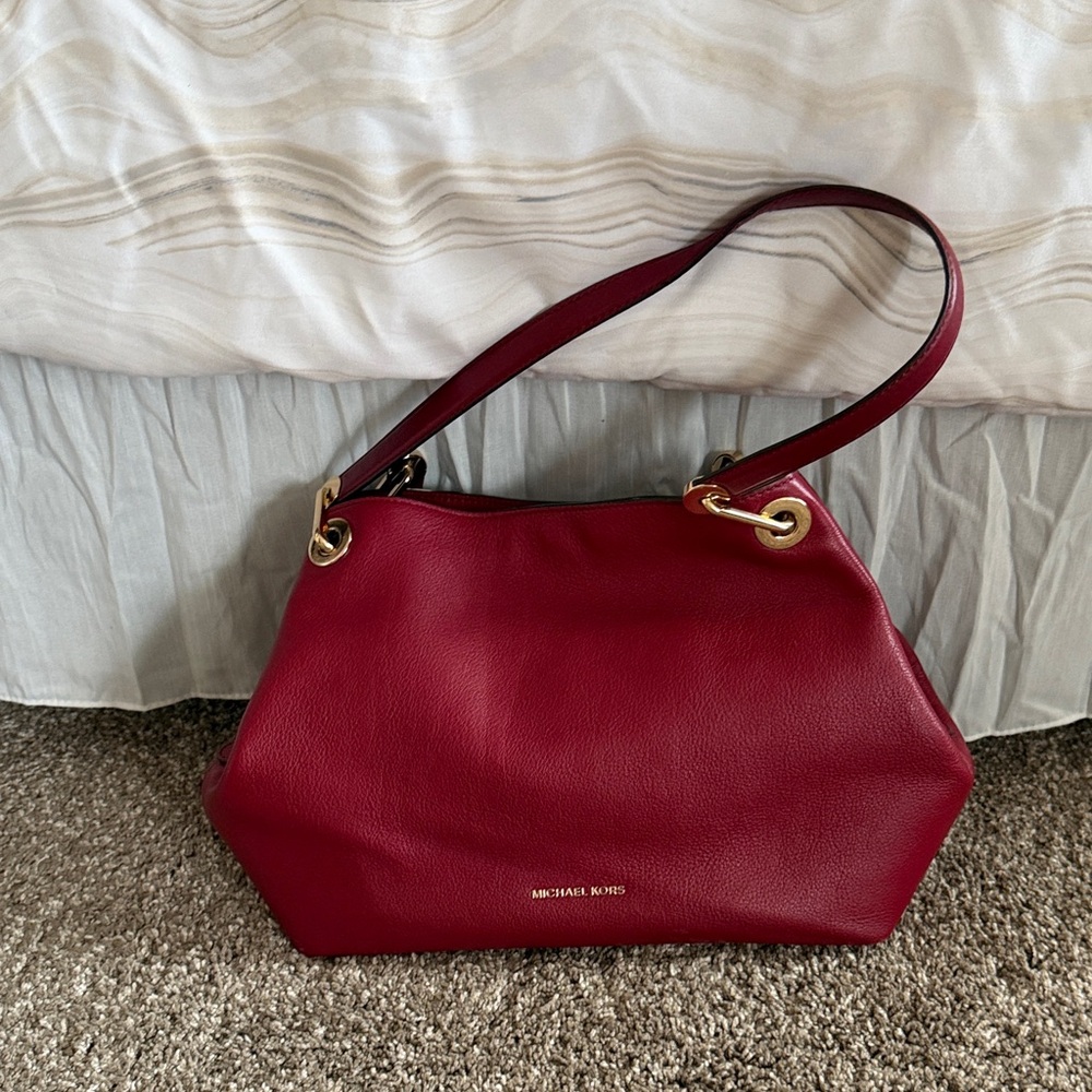 Michael Kors Burgundy Shoulder Bag
